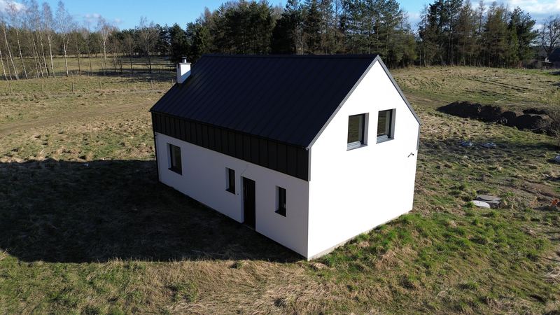 Widok z boku, las w tle